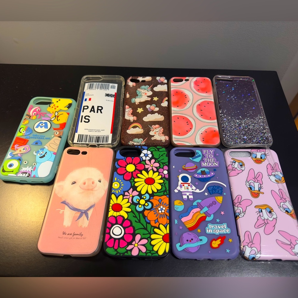 Bundle of 9 cases for Iphone 8 plus 🩷